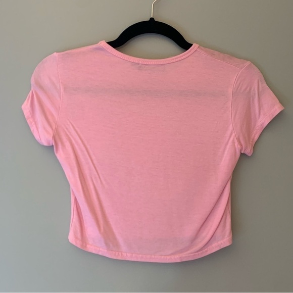 PrettyLittleThing Basic Baby Pink Short Sleeve Crop T-shirt. Size 4(S). - Picture 5 of 5